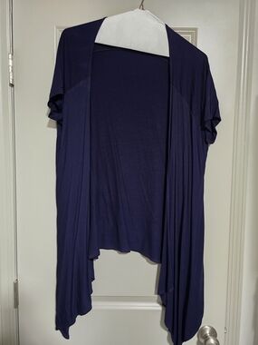 Navy Open-Front Women's Cardigan Sweater